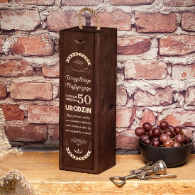 Skrzynka na wino na 50 urodziny